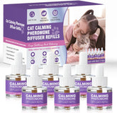 Cat Pheromones Calming Diffuser Refill 6 Pack Multicat Pheromone Diffusers Refills Relieve Anxiety Stress Reduce Spraying Fighting and Scratching for Cats Calm 48ml Fit All Common Diffusers Plug In