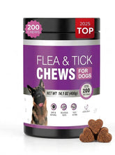 Dog Flea and Tick Treatment Chewable 200 Treatment Chews Natural Soft Chew Fleas Ticks Treatment Dog Oral Chewables Support Supplement Breeds and Ages Dogs Chicken Flavor