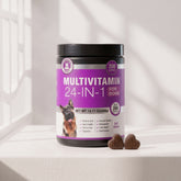 24-in-1 Dog Vitamins and Supplements 200 Ct Dogs Multivitamin Chewable Contain Chondroitin Probiotics Omega-3 Glucosamine for Dogs Skin Coat Heart Joint Gut Liver Brain Eyes Immune Support - Chicken