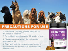 TTLXRL 24-in-1 Multivitamin Soft Chews for Dogs, 200 Count